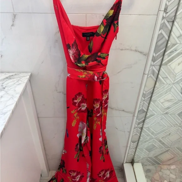 ted baker red silk dress Ted Baker MELMAE - Day dress - red